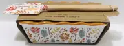 Mini Loaf Pan And Spatula Fall Harvest Autumn Fall Kitchen Baking Ceramic White