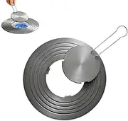 Heat Conduction Plate for Gas Stove, Removable Heat Conducting Plate, with Removable Handle Multifunctional, Gas Cooker Heat Diffuser Tray, Cooktop Heat Diffuser Cooking Induction Adapter for Moka Pot