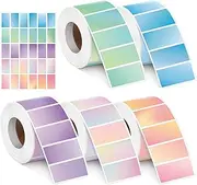 [Humyoun] 2500 Pcs 2 Inch Thermal Sticker Labels Self Adhesive Rectangle Direct Thermal Labels Multipurpose Printer Stickers for DIY Logo Design, Qr Code, Name Tag (Gradient Color)