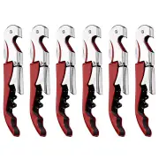 6Pcs 5" Wine Openers Waiter Corkscrew Red Wine Bottle Opener, Red