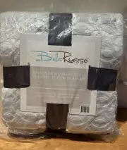 NWT Bella Russo Flannel Throw Blanket 50” X 60”, in Light gray