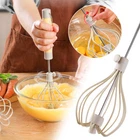 Semi-Automatic Egg Beater Hand Push Mixer Stirrer Egg Whisk 360 Rotary Blender*
