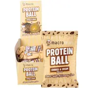 MACRO MIKE Protein Ball Cookies & Cream 40g (Pack of 12)