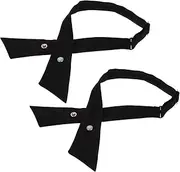 [GLSTOY] 2pcs School Uniform Cross Bowtie Set Black Bowtie Adjustable Cross Neck Tie for Men Women