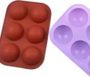 6-Piece Small Semicircle Silicone Cake Mold Gel Mold Aromatherapy Candle Plaster Mold DIY ice Eating