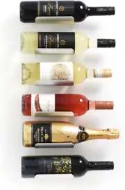 Wall Mounted Wine Rack (Set of 6)