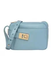 Zipper Shoulder Bag One size Sky Blue