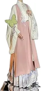 [MAIFURUN] 3 Colors Ming Dynasty Horse Face Skirt Chinese Style Hanfu Dress Set Embroidered Long Vest Coat Women