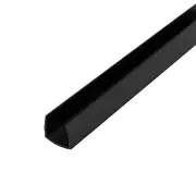 Outwater Plastics Black 5/8'' Styrene Plastic U-Channel/C-Channel 36 Inch