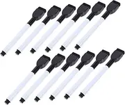 ERINGOGO 12-pack Boys and Girls Dry Erase Markers Fine Tip Whiteboard Pens Eraser Cap Non-toxic Quick Dry for School Office