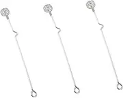 PartyKindom 3pcs Stainless Steel Honey Stirring Bars Spiral Mixing Sticks for Honey Tea Juice Compact Design for Home Dorm Restaurant Bar Hotel