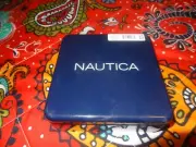 Nautica Men's Classic Black Leather Front Pocket Wallet With Money Clip NIB!