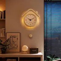 在飛比找蝦皮購物優惠-美世達客廳掛鐘壁鐘奶油風藝術創意鐘錶家用法式搖擺時鐘現代簡約