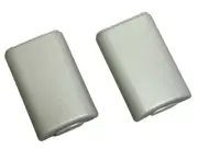 2 x White Microsoft Xbox 360 Remote Controller Battery Cover Clip Case AA