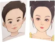 HONMEET Realistic Face Template Palette for Boys and Girls Washable Reusable Makeup Practice Board Mannequin Head