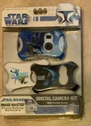 Star Wars Clone Wars Digital Camera Kit w/3 Face Plates & Image Ed Software NEW