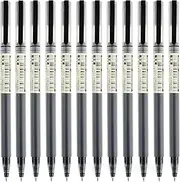 NASHRIO Gel Pens Rollerball Pens, 12 Pcs 0.5mm Black Ink Pens Extra Large Ink Capacity Fine Ball Point Smooth Writing for Journaling Note Taking Drawing Sketching, Home Office School Supplies Gifts