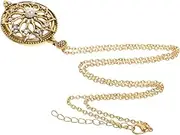EXQUIMEUBLE Vintage Magnifying Glass Necklace Pendant Practical Decorative Magnifier for Reading Inspection Exploration Unique Design for Outfits Great Present for Friends Mother