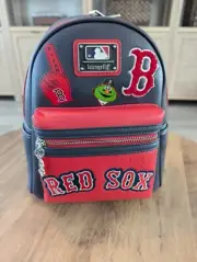 BOSTON RED SOX LOUNGEFLY MINI BACKPACK. NWT