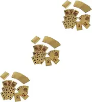 ibasenice 3 Sets Creative Poker Shiny Foil Waterproof Plastic Entertainment Toy for Parties