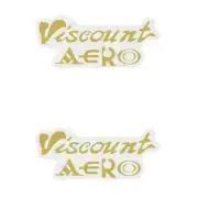 Viscount - Aero - Gold - Seat decal set - Old school bmx
