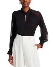 Elie Tahari The Valentine Silk Blend Blouse