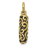 10K Yellow Gold Sentimental Expressions Cylinder Remembrance Ash Holder Pendant