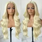 613 Glueless HD Lace Front Wig Pre Plucked Blonde Transparent Lace Frontal Wi...
