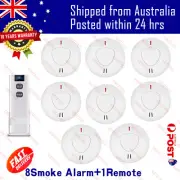 8 pack ANKA Wireless Interconnected Photoelectric Smoke Alarm Detector & Remote