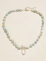 [JIA JIA] JIA JIA - Gold, Jade And Quartz Necklace - One size One size Gold