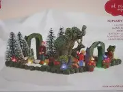 NEW St Nicholas Square Village TOPIARY GARDEN Illumination LED Lights Motion