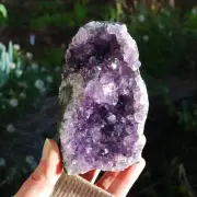4.25in 1.3lb Amethyst Geode Crystal Cathedral Cluster Uruguay Self Standing