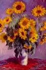 Claude Monet Bouquet Sunflowers 1881 Impressionist Art Print Poster 12x18