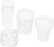 VINTORKY Nail Art Stamper Set 4pcs Silicone Nail Stamping Tool with Scrapers Perfect for Home or Salon Use