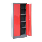 SA Stratco Red 2 Door Standing Cabinet Storage Locker for Shed Garage