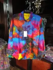 Robert Graham Neon Nerves Long Sleeve Shirt Size Medium New with Tags