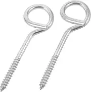Totority 2pcs Heavy Duty Stainless Steel Eye Hooks Screw in Hooks for Easy Installation Ceilings and Beams for Indoor and Outdoor Swing Chairs and Hanging Decor