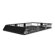 Roof Rack Cargo Basket, Universal Car Top Carrier Rack Adjustable Length 43/64 inches Anti-Rust Car Top Luggage Holder Carrier Basket 150lb, MPV,SUV Storage, Black