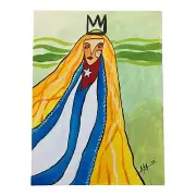 PAINTING ORIGINAL ACRYLIC ON CANVAS PANEL CUBAN ART 9”X12” By LISA.