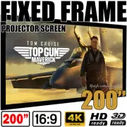 200" Inch Fixed Frame Aluminum Projector Screen 3D Home Theatre HD TV Projection
