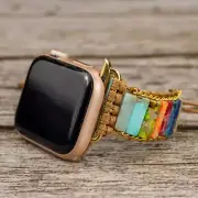 Natural Stone Tube Braided Strap iWatch Band for 38 ~ 40mm Apple Watch Band