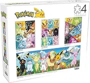 Buffalo Games - Pokemon - Eevee Montage - Multipack Jigsaw Puzzles for Adults Challenging Puzzles Perfect for Game Nights - Finished Size Varies