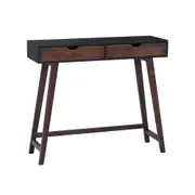 Modern Furniture ARSENIO Console Table 90cm - Walnut & Black