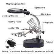 Helping Third Hand Magnifier Soldering Stand Clamp Holder Alligator Clip Tools