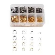 1 Box 304 Stainless Steel Golden Steel Color Snap on Bails for Pendant Making