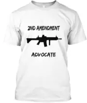 2nd Amendment Advocate T-Shirt Made in the USA Size S to 5XL