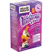 Nice & Natural Fruit Unicorn Multipack School Snacks Gluten Free 8 pack