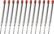 12x Red Parker Compatible Ballpoint Pen Refills, Medium Tip (0.7mm) G2 Style