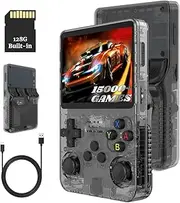 Retro Gaming Console, Handheld Game Console - 3.5in IPS 640x480 Screen, Dual 3D Joystick, Dual System, USB C, 3000mAh, OTG Support (128G)