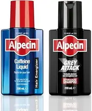 Alpecin Starter Pack - Grey Attack Caffeine & Colour Shampoo + Caffeine Liquid 200ml